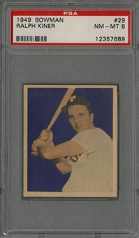 1949 Bowman #29 Ralph Kiner – PSA NM-MT 8